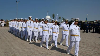 Годовщину создания военно-морского флота Казахстана отметили в Актау