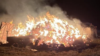 60 тонн сена сгорело в селе Акмолинской области