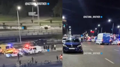 Водитель насмерть сбил дорожного рабочего на мосту в Астане (ВИДЕО)