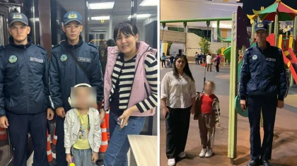 Пятерых потерявшихся детей за один день нашли солдаты Нацгвардии в Астане
