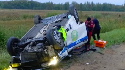 Полицейские снова попали в ДТП на севере Казахстана