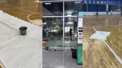 Сильный ливень затопил аэропорт и спорткомплекс в Актау (ВИДЕО)