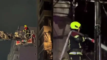 Кафе в жилом доме охватил пожар на левом берегу Астаны (ВИДЕО)