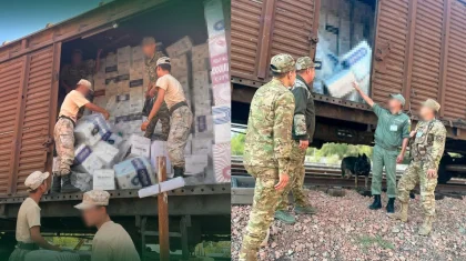 Вагон с сигаретами на 600 млн тенге задержали на границе в Жамбылской области