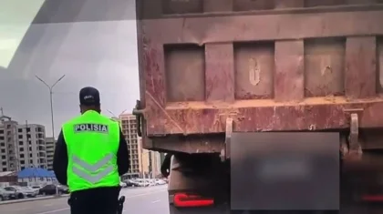 Опасная поездка: 16-летний парень попался за рулем грузовика в Астане (ВИДЕО)