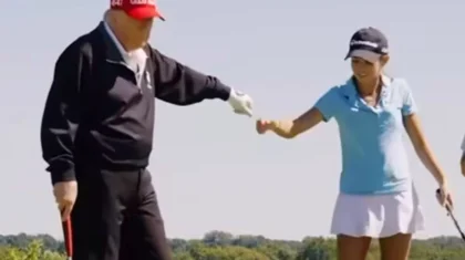 Внучка Трампа показала, как президент США играет в гольф под Скриптонита
