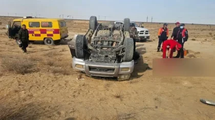 Пассажир погиб в перевернувшемся внедорожнике Land Cruiser в Мангистау