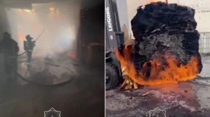 Крупный пожар в СКО: горел цех по производству фанеры