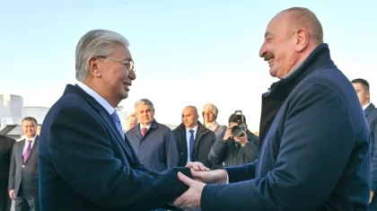 Токаев лично встретил Ильхама Алиева в аэропорту Астаны (ФОТО, ВИДЕО)