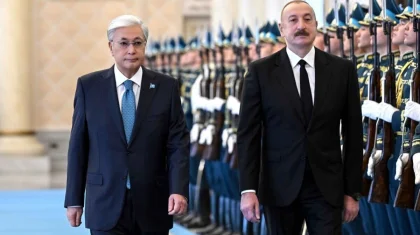 Токаев встретил Ильхама Алиева в Акорде (ФОТО, ВИДЕО)