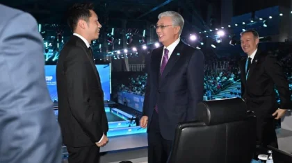 Токаев посетил открытый Кубок президента Казахстана по настольному теннису