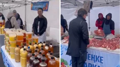Свежее мясо и натуральный мед привезли в Алматы фермеры ВКО