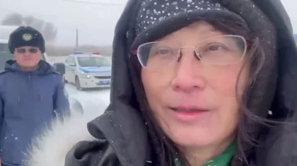 Из Шанхая в Барселону на авто: туристка из КНР попала в гололед в Костанайской области