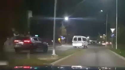 Погоню за пьяным водителем BMW сняли на видео полицейские в Таразе