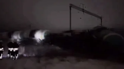 Инцидент в Макинске: цистерны с растительным маслом сошли с путей (ВИДЕО)