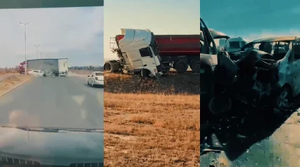 Кадры страшных ДТП показала полиция Актюбинской области