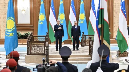 Как в Ташкенте прошла церемония приветствия президента Казахстана (ВИДЕО)