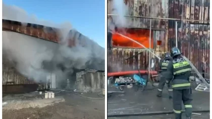 По повышенному рангу: крупный пожар тушат в Костанае (ВИДЕО)