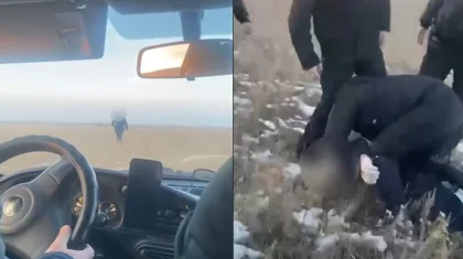 Появилось видео задержания подозреваемого в убийстве девочки в Акмолинской области