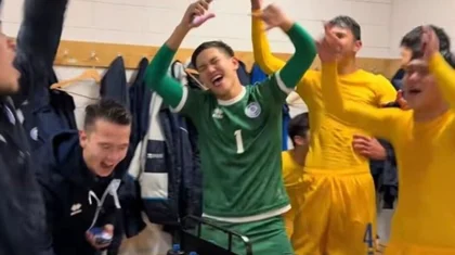 Шерхан Калмурза зажег в раздевалке после выхода сборной в квалификацию Евро-2026 (ВИДЕО)