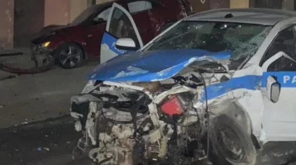 Подросток за рулем Toyota Camry протаранил полицейское авто в Мангистау (ВИДЕО)