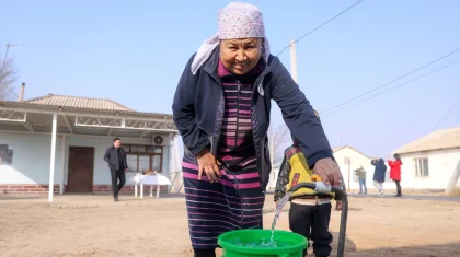 В Шымкенте в жилом массиве «Айкөл» запустили систему водоснабжения