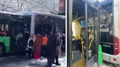 Автобус врезался в троллейбус в Алматы: пострадала пассажирка (ВИДЕО)