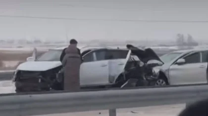 Жуткое ДТП на трассе Астана - Ерейментау - Шидерты: погиб один человек (ВИДЕО)