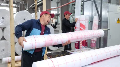 В Шымкенте открыли фабрику нетканых материалов и завод по выпуску металлических дверей