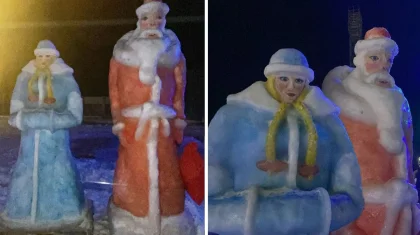 «Снегурка – боец UFC»: странные снежные фигуры в Степногорске рассмешили Казнет (ВИДЕО)