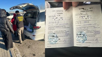 На парковке автоЦОНа в Актобе задержали женщину за незаконное оформление документов (ФОТО)