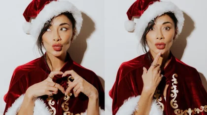 Николь Шерзингер восхитила казахстанцев новогодним образом с казахскими орнаментами