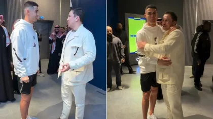 Геннадий Головкин и Криштиану Роналду пообщались в Эр-Рияде (ВИДЕО)