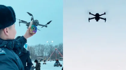20 дронов с громкоговорителями одновременно запустили в небо в Актобе: что произошло (ВИДЕО)