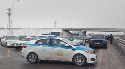 Тысячи автомобилей сопроводили полицейские по трассам в Карагандинской области (ВИДЕО)