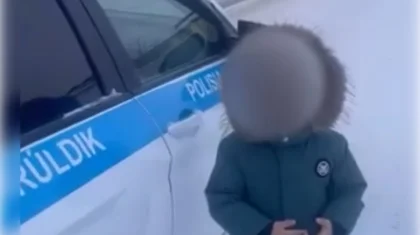 Четырехлетний малыш остался один на дороге в Акмолинской области (ВИДЕО)