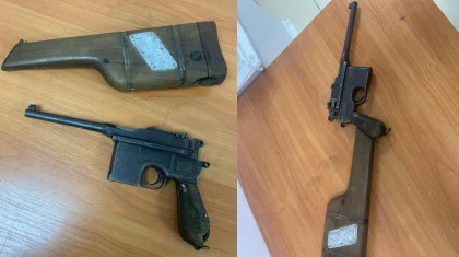 Изъятый у атыраусца редкий пистолет стал экспонатом музея в Актобе (ВИДЕО)