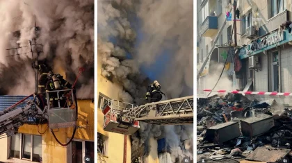 Больше 8 часов тушили пожар в забитой хламом квартире в центре Усть-Каменогорска (ВИДЕО)