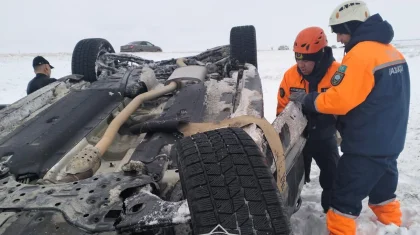 Трое пострадали в ДТП на трассе Жамбылской области (ВИДЕО)
