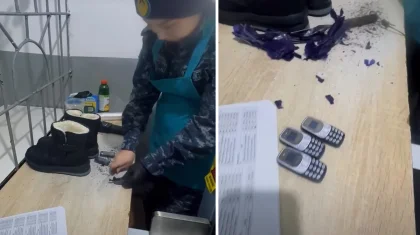 Телефон и SIM-карты спрятали в обуви: попытку проноса в изолятор пресекли в Астане (ВИДЕО)