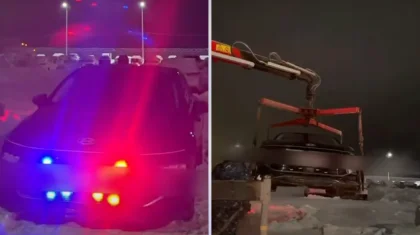 Жительница Астаны украсила Hyundai «мигалками» и лишилась машины (ВИДЕО)