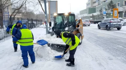 Больше 51 тысячи кубометров снега вывезли за ночь из Астаны