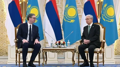 Токаев и Вучич обсудили экономику, ИИ и энергетику на встрече в Астане