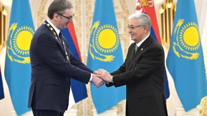 Токаев наградил Александра Вучича орденом «Алтын Қыран» (ВИДЕО)