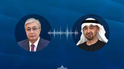 Токаев провел телефонный разговор с президентом Объединенных Арабских Эмиратов