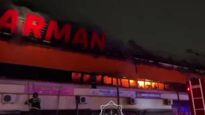 Серьезный пожар в Семее: горит детский развлекательный центр