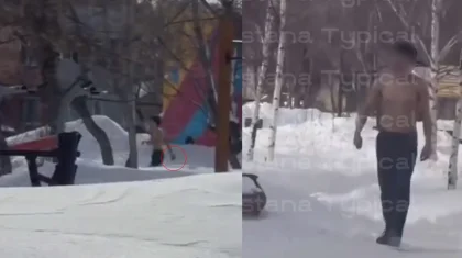 Мужчина с ножом бегал по улицам Астаны (ВИДЕО)