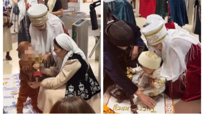 Обряд «Тұсаукесер» провели прям на участке голосования в Актобе