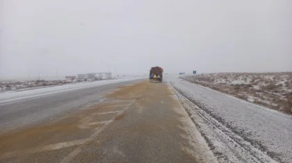 Из-за непогоды ограничения движения ввели на трассах четырех регионов Казахстана