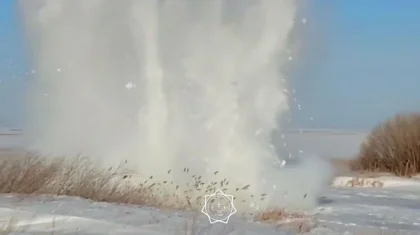 Подготовка к паводку: взрывные работы проводят на реках СКО (ВИДЕО)